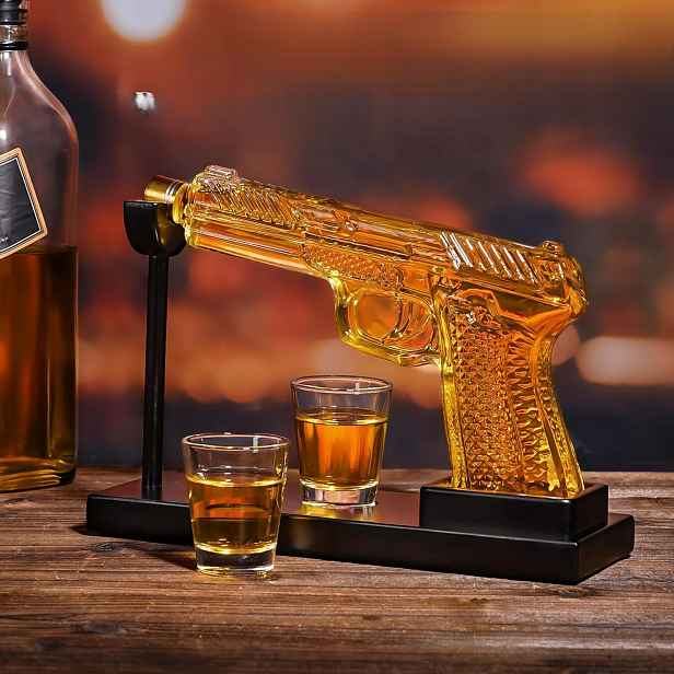 Karafka Na Whisky Se Sklenicemi Elegantní Ideální Jako Dárek