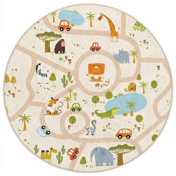 Pratelný dětský hrací koberec ø100 cm Savana Ride – Mila Home