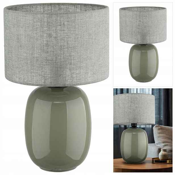 Stolní lampa Melody zelená s přirozeným světlem v čítárně Tk Lighting
