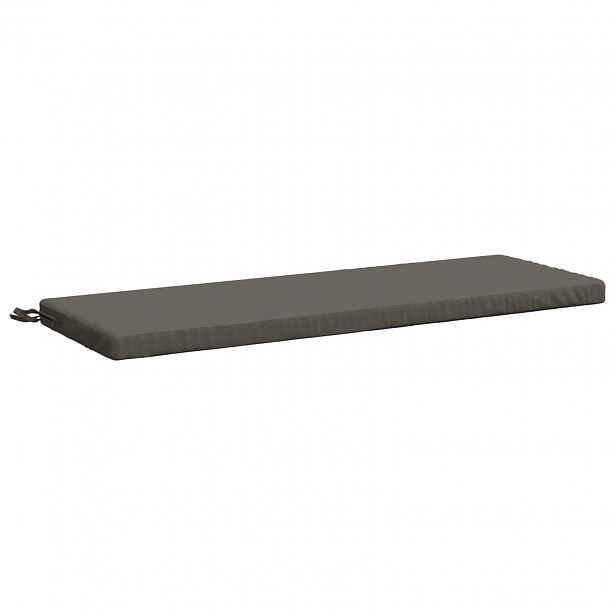 vidaXL Polštář na lavici SOEST 100% polyester Šedá 110 x 40 x 5 cm