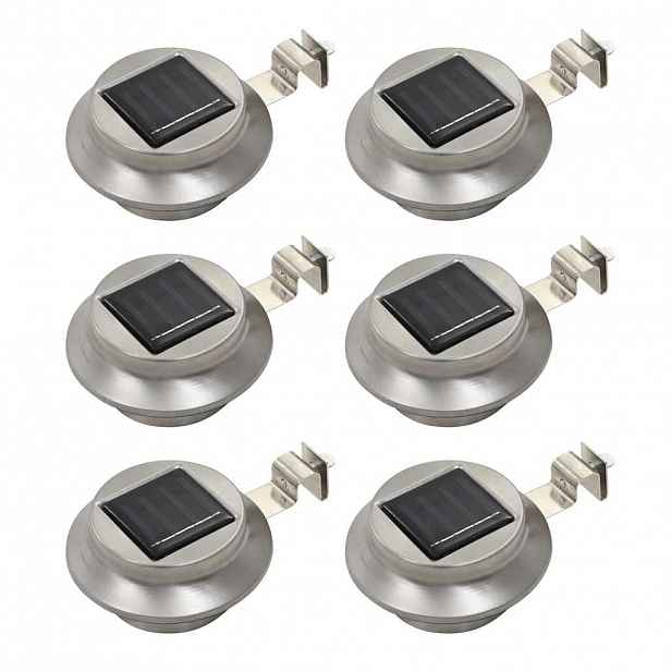 vidaXL Zahradní solární lampy 6 ks LED kulaté 12 cm bílé