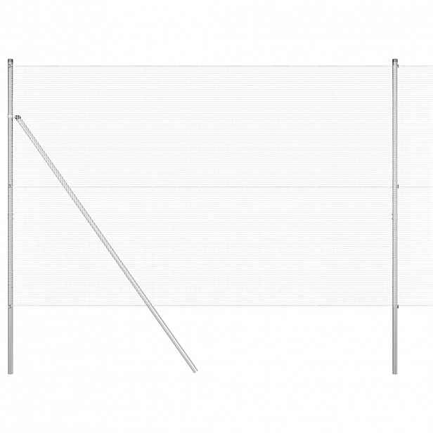 vidaXL Zemní upevnění svařované drátěné ploty 25 x 1,6 m Stříbrná