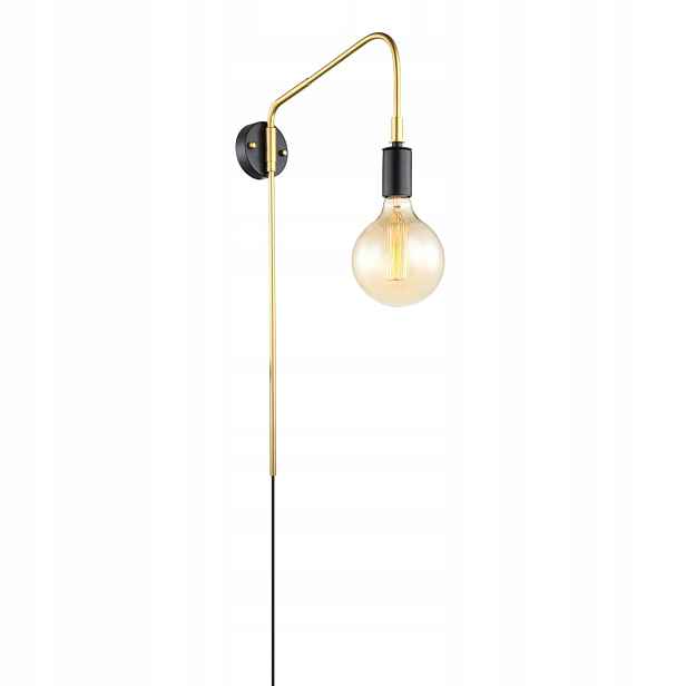 Závěsná nástěnná lampa zlatá černá do ložnice obývacího pokoje Italux