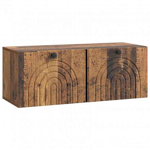 vidaXL Nástěnná TV skříň Nástěnný Staré dřevo 78,5 x 31 x 30 cm