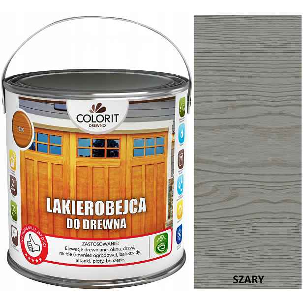 Colorit Lak Na Dřevo 2,5 L Šedý