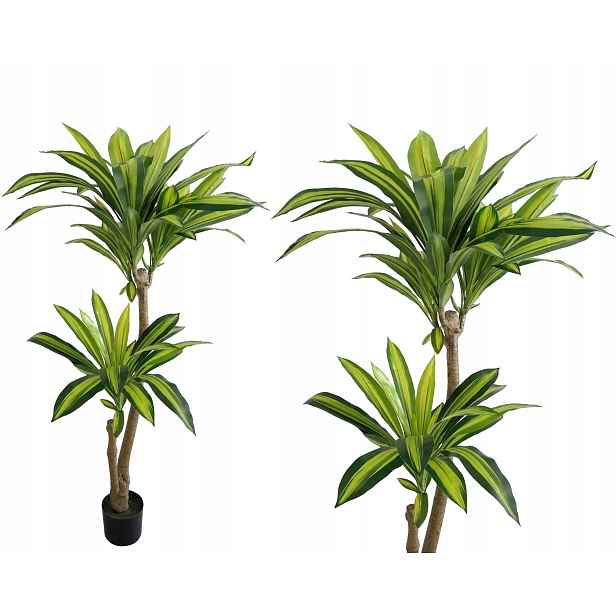 Dracena V Květináči Umělá Dekorativní Rostlina Stromek 140 cm