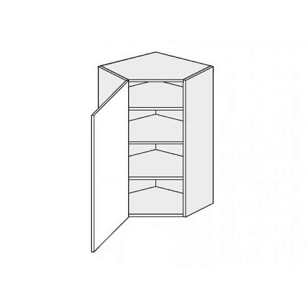 FOLLY, skříňka horní rohová W4/10 60, mint/bílá