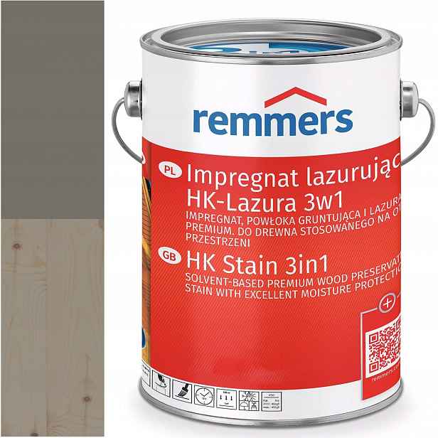 Remmers HK-Lasur Ochranná lazura na dřevo Ral 7039 Šedá Křemenná 20L