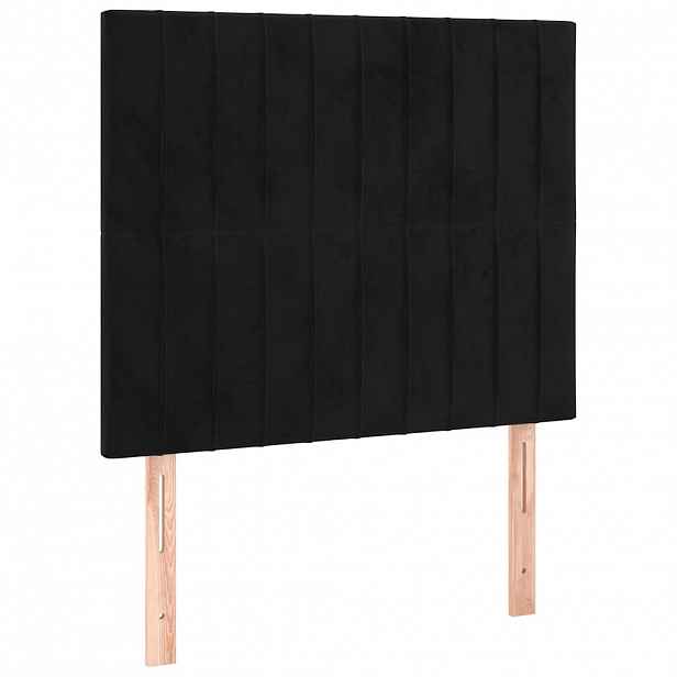 vidaXL Čelo postele černé 100x5x118/128 cm sametové