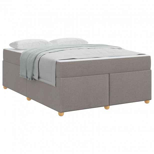 vidaXL Rám postele Taupe 160 x 200 cm textil