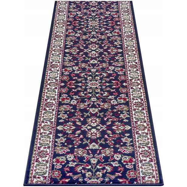 Koberec Běhoun 80 x 250 cm, tradiční vzor do předsíně chodby, tmavě krémový