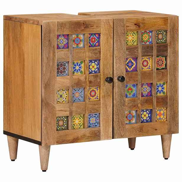 vidaXL Skříňka pod umyvadlo s úložištěm Přírodní 62 x 33 x 58 cm