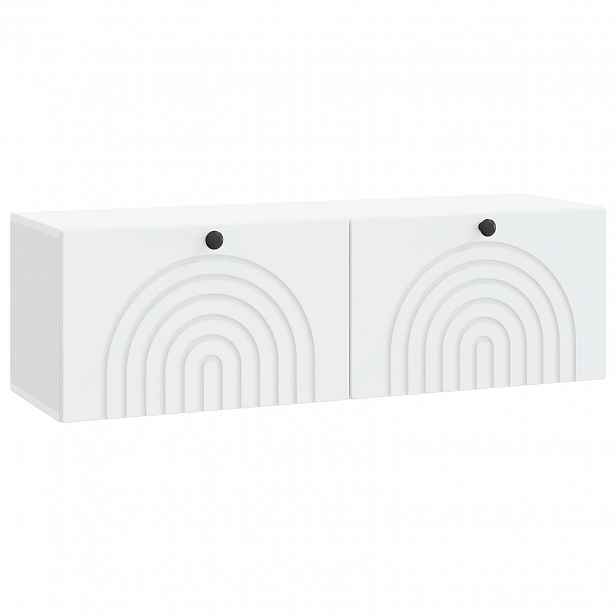 vidaXL Nástěnná TV skříň Bílá 98 x 31 x 30 cm Kompozitní dřevo