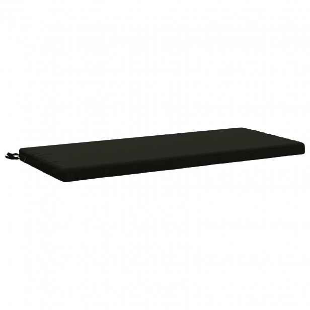 vidaXL Polštář na lavici SOEST 100% polyester Černá 110 x 50 x 5 cm