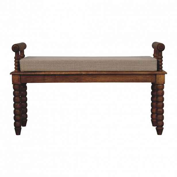 Artisan Furniture NOČNÍ STOLEK z masivního mangového dřeva, povrchová úprava Amber Oak, 1 zásuvka, hnědá.