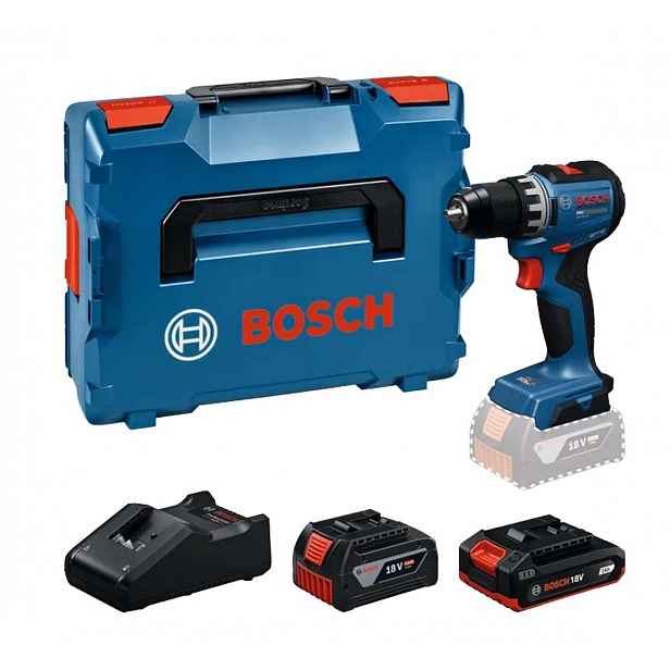 Bosch - 18V AKU vrtací šroubovák GSR18V-52, 2x aku 2,0/4,0 Ah Li-Ion, nabíječka 06019S0024