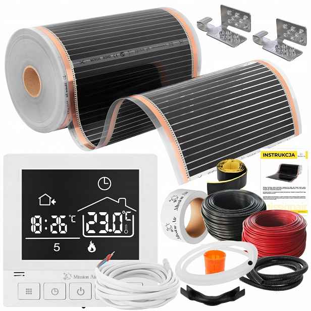 Set Mission Air Fólie Vyhřívací Podložka Infračervená 50 cm I 160 W/m² 1,5 m² Ptc