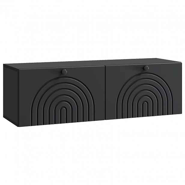 vidaXL Nástěnná TV skříň Černá 98 x 31 x 30 cm Kompozitní dřevo