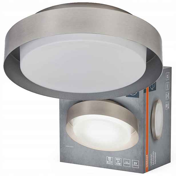 Stropní Svítidlo Led nástěnné svítidlo 2x E27 nikl Orbis Osram