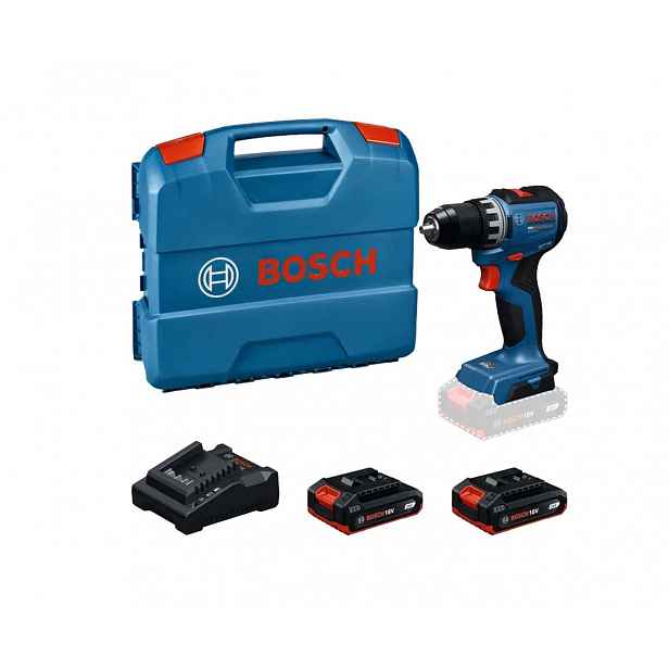 Bosch - 18V AKU vrtací šroubovák GSR18V-52, 2x aku 2,0 Ah Li-Ion, nabíječka 06019S0025