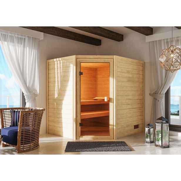 Interiérová finská sauna pro 2 osoby 195 x 169 cm Lanitplast