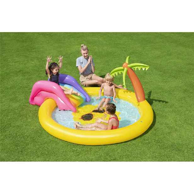 Nafukovací bazének se skluzavkou Sunnyland, 2,37m x 2,01m x 1,04m