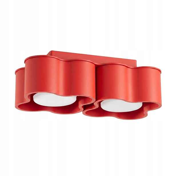 Sollux Lighting stropní spot Ovio dvojitý červený 2xGX53 10W