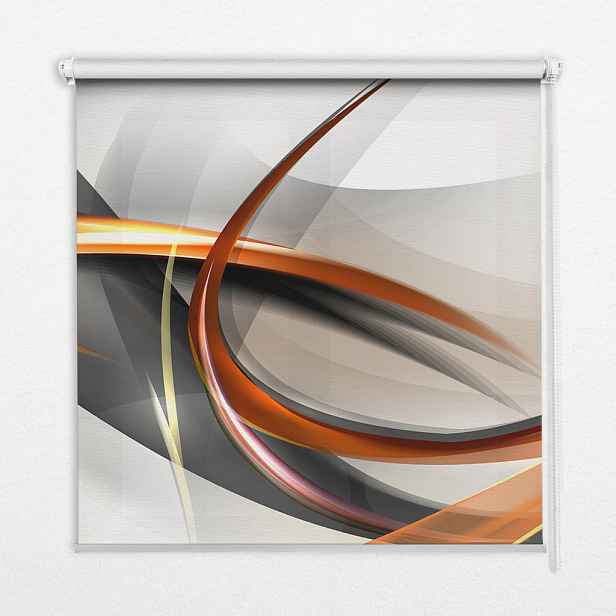 TULUP VNITŘNÍ roleta - okenní roleta - roleta - 60x140 cm - Oranžový čárový vzor