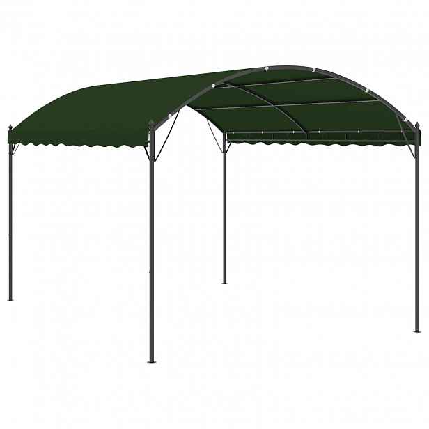 vidaXL Altán 4 x 3 x 2,6 m Zelená Polyester a ocel