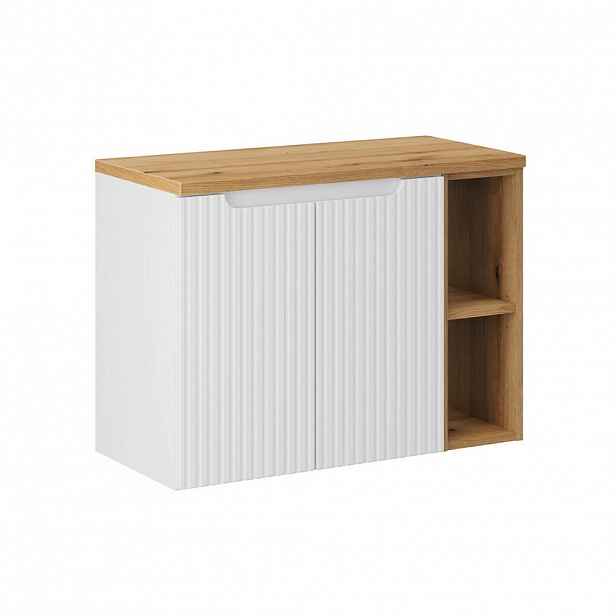 Petits-meubles SKŘÍŇKA POD UMYVADLO 80.4cm Riva Bílá a dřevo