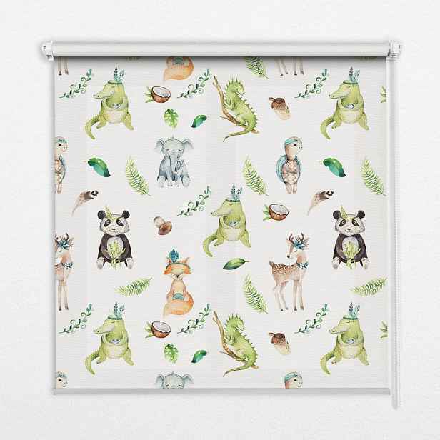 TULUP VNITŘNÍ roleta - okenní roleta - roleta - 60x140 cm - Zvířata a rostliny