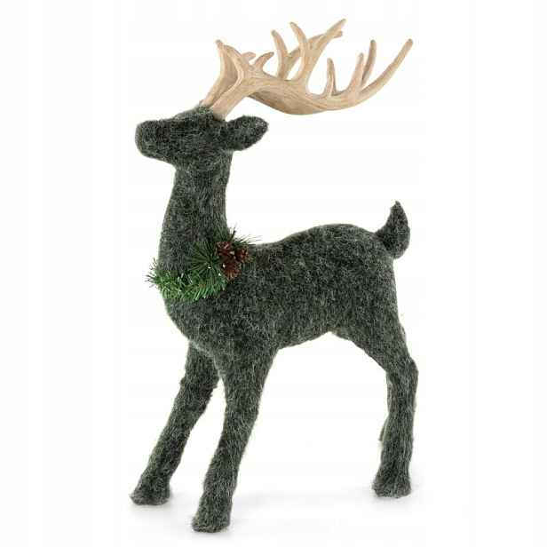 Vánoční figurka Jelen 30x15x47 zelená tmavá