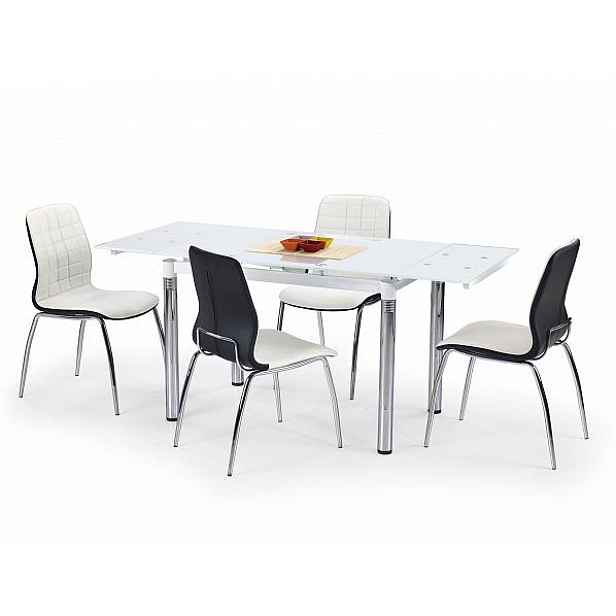 Rozkládací jídelní stůl L31 bílá / stříbrná Halmar