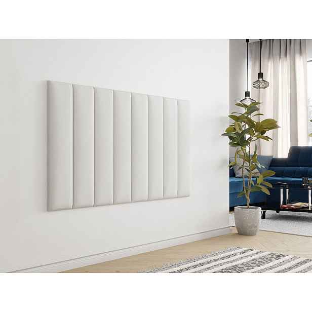 Čalouněný nástěnný panel 80x20 PAG - bílá ekokůže