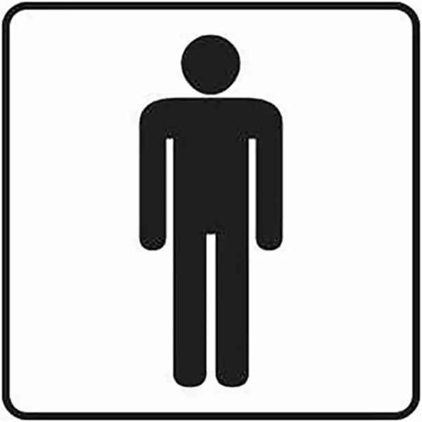 Fólie inverzní/transparentní – WC muži