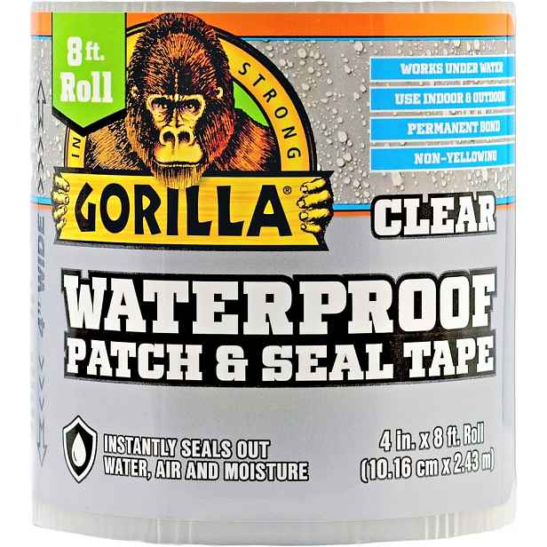 Gorilla Patch & Seal Bezbarvá Voděodolná Páska Široká Záplata Pro Bazény