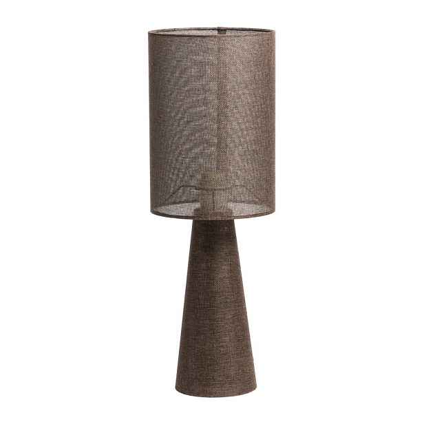 Hnědá stolní lampa s textilním stínidlem (výška 58 cm) Micky – Light & Living