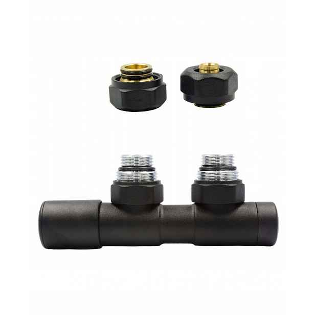 Ventil reg 50 mm Twins černý mat levý Pex