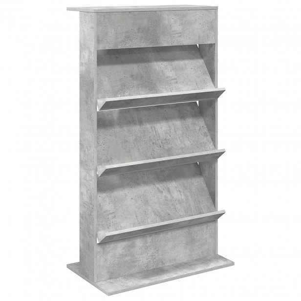 vidaXL Regál na časopisy Betonově šedá 70 x 41 x 126 cm