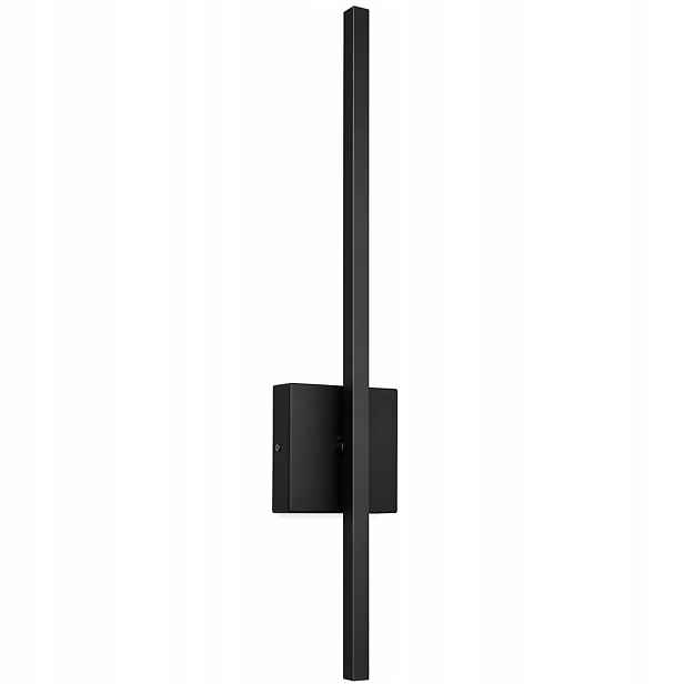 Moderní nástěnná lampa Led 3000K 8W, černá, 80 cm