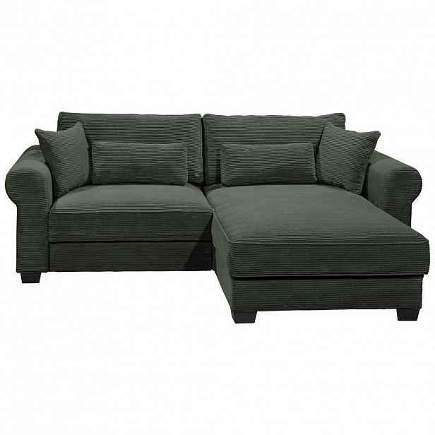 MID.YOU ROHOVÁ SEDAČKA, textil, tmavě zelená