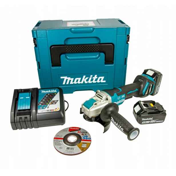 Akumulátorová bruska Makita DGA519RTJ 5 X-lock na baterie 18V 125 mm New