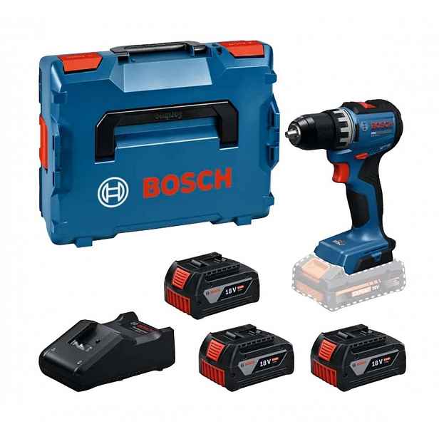 Bosch - 18V AKU vrtací šroubovák GSR18V-52, 3x aku 5,0 Ah Li-Ion, nabíječka 06019S0027