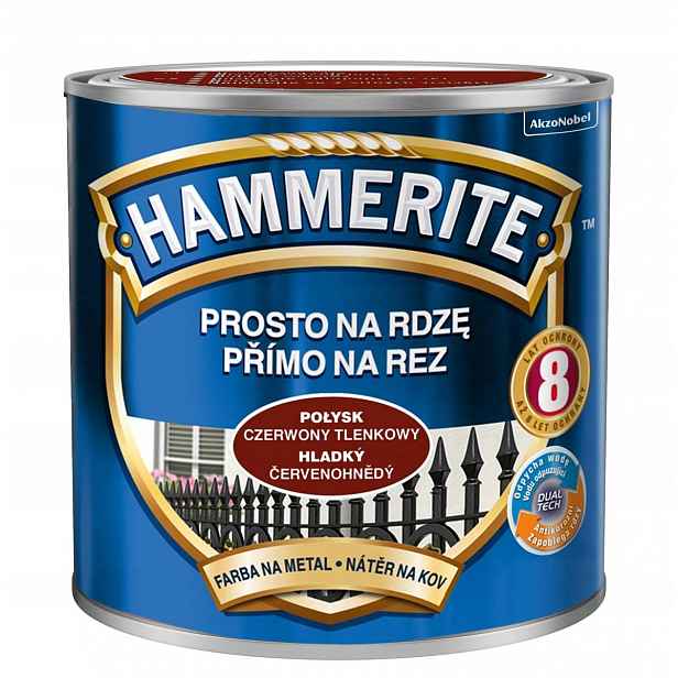 Hammerite Barva na rez 2,5 l Červený Oxidový Lesk