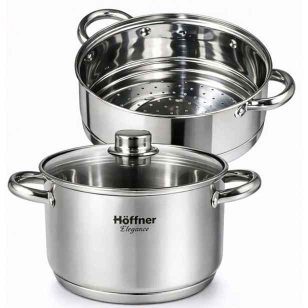 Hrnec Na Páru Ocelový Parní Hrnec 20 CM 3 El Hoffner Elegance