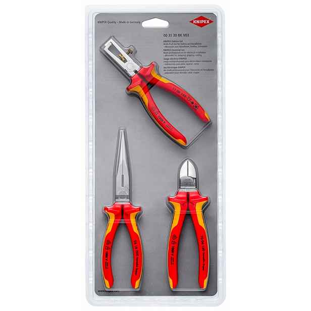 Sada Nástrojů Pro Elektroinstalační Práce 3KS 00 31 30 Bk V03 Knipex