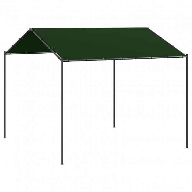 vidaXL Altán 4 x 4 x 2,6 m Taupe Polyester a ocel