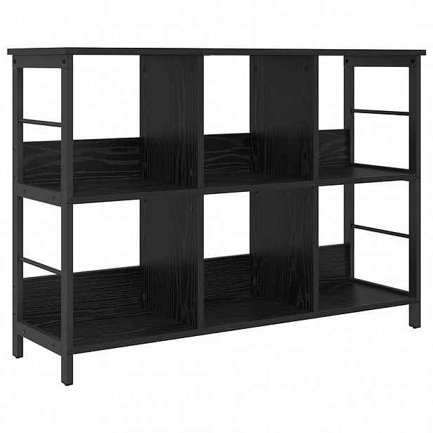 vidaXL Knihovna 6 úrovní 102 x 32 x 72,5 cm Kompozitní dřevo Černý dub