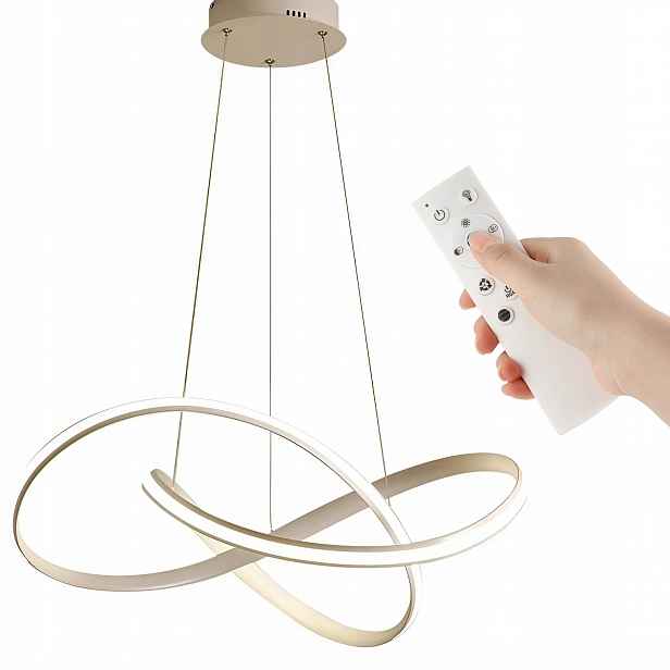Závěsné Stropní Svítidlo 55 CM Zlatý Led Lustr Do Obývacího Pokoje S Dálkovým Ovládáním, 3 Barvy