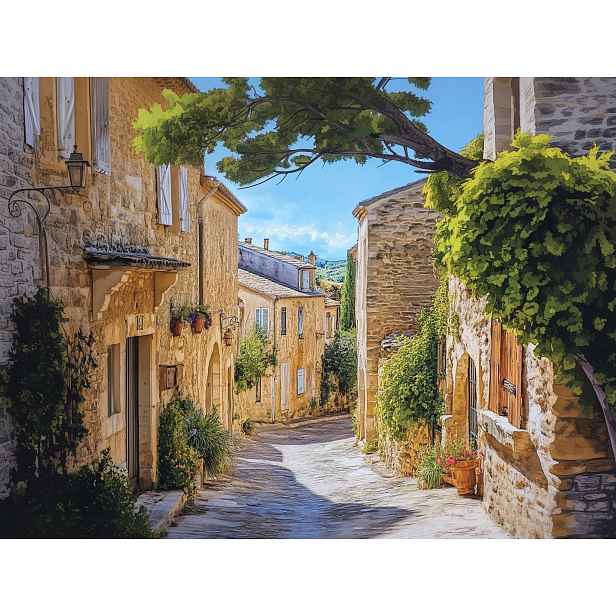 Obraz Na Plátně Canvas Provence Ulička Kamínky Francie Léto 80 x 60